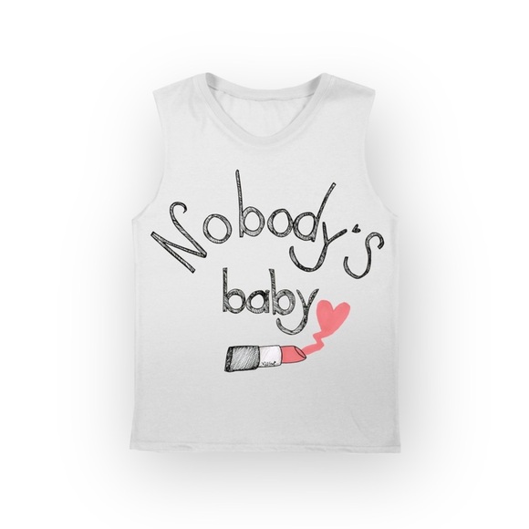 HTF: Valfre ☻ Nobody’s Baby Muscle Tee ☻ Hand Drawn Art Indie Designer ☻︎ Black - Picture 5 of 16